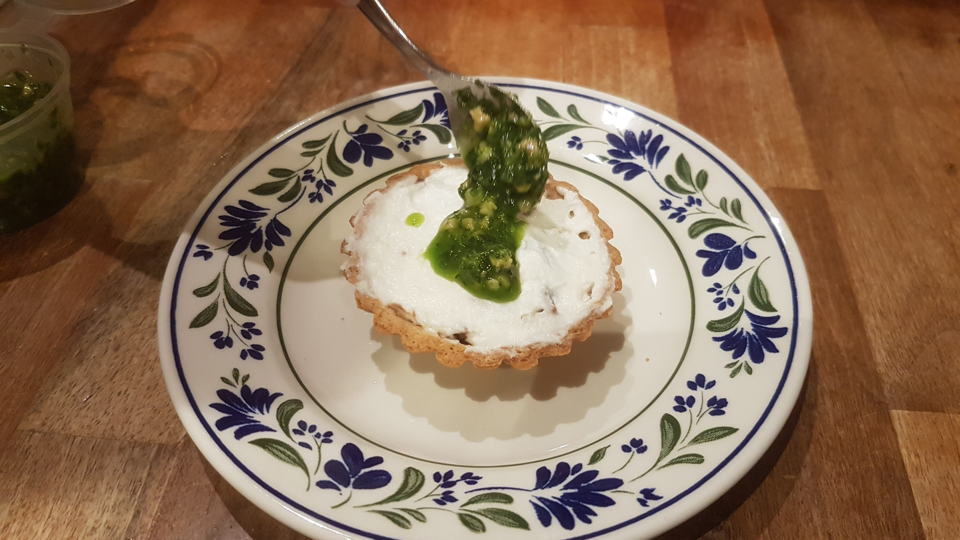 Goats curd tartlet