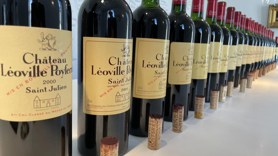 1 leoville poyferre bottles line up