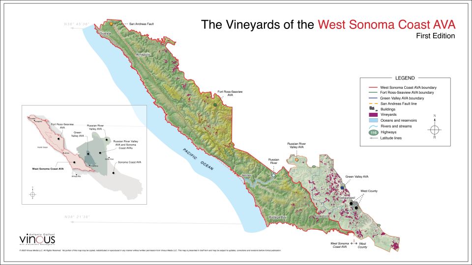 Sonoma vinous map coversize