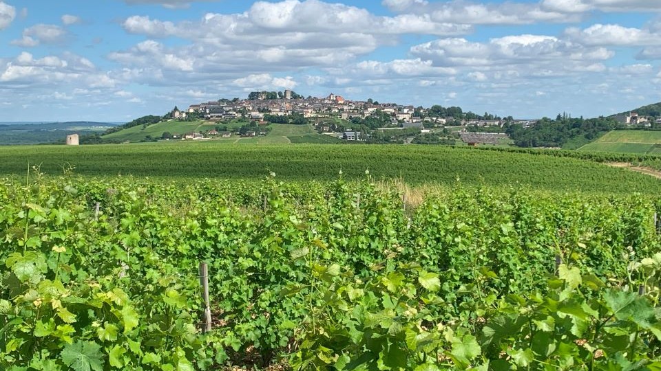 Between the rains  the sun shines over the hilltop town of sancerre copy