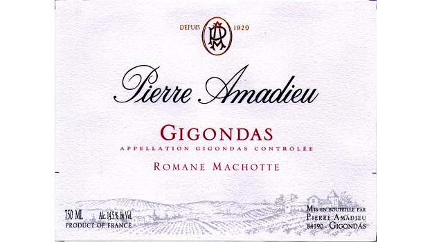 2012 Pierre Amadieu Gigondas Romane-Machotte 