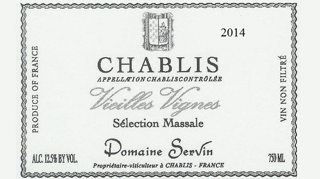 2014 Domaine Servin Chablis Vieilles Vignes Sélection Massale 