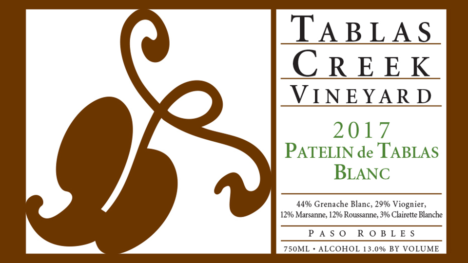 2017 Tablas Creek Vineyard Patelin de Tablas Paso Robles Blanc 