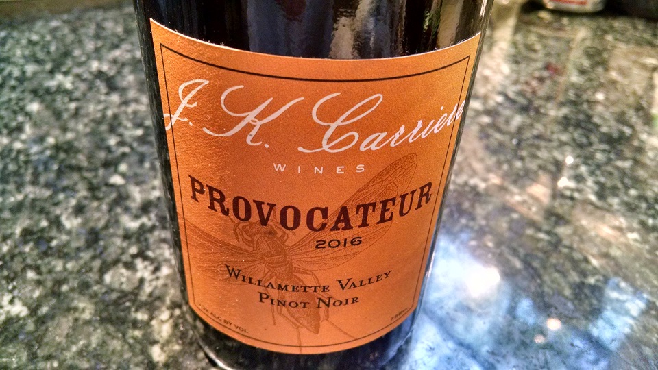 2016 J.K. Carriere Provocateur Pinot Noir Willamette Valley 