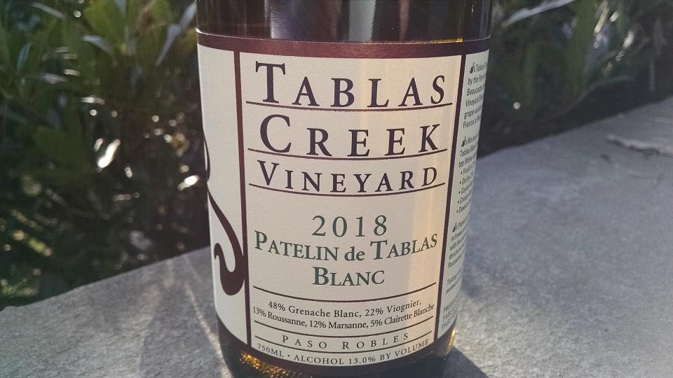 2018 Tablas Creek Vineyard Patelin de Tablas Blanc Paso Robles 